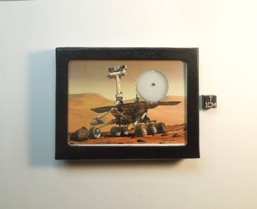Mars Rock Sample Display, Martian Rover with Meteorite