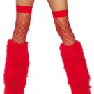 Red Furry Boot Cover One Size