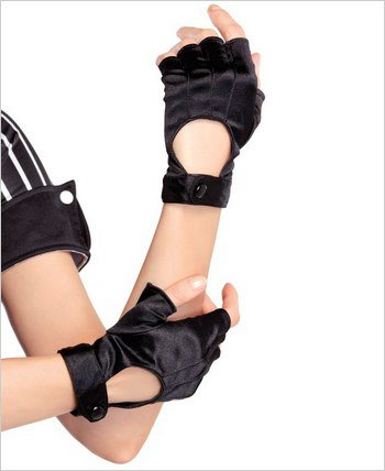 Fingerless Motorcycle Gloves black