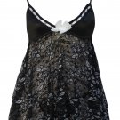 Floral Babydoll Set black/silver M/L