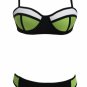 Neoprene 2-pc Swimsuit black/green/white XL