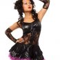 4-pc Dark Fairy Halloween Costume black/purple One Size
