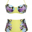2-pc Floral Hi-Waisted Bikini Swimsuit XL