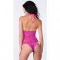 Plus Size Backless Lace Teddy pink