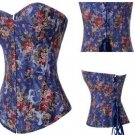 Blue Floral Corset XL - 38" bust
