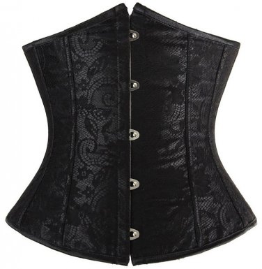 24 Steel Bones  Corset black 3xl/4xl