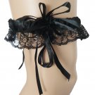Satin and Lace Garter black One Size
