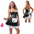 PVC Glossy French Maid Costume black/white M/L