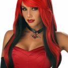 Red Black Volume Long Wig
