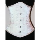 Double Steel Boned Underbust Corset white M