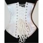 Double Steel Boned Underbust Corset white M