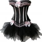U/W Satin Corset & Tutu Skirt black/pink L