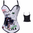 Hell Cat Bustier white/multi L