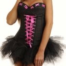 Pinstripe Contrast U/W Corset & Tutu XL