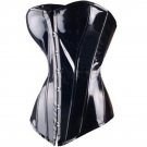 Black Patent PVC Vinyl Corset  L/XL