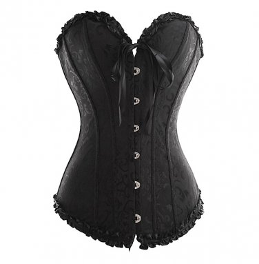 Jacquard Damask Corset black XL