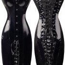 Black Patent Fetish PVC Corset Dress 1xl/2xl