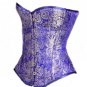 Brocade Steel Busk Corset purple/silver 1xl/2xl