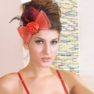 Leopard Goth Top Hat with Red Rose