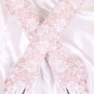 Elbow Length Lace Gloves white