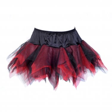 Layered Tutu Skirt black/red M