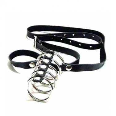 Men Halter Strapped Cock O-Rings 7cm
