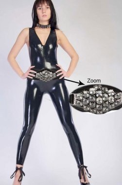 Glossy PVC Viyl Catsuit black One Size