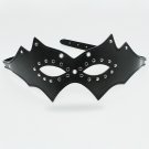 Black Studded Faux Leather Mask