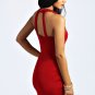 Scarlet Gem Detail Bodycon Dress red XL