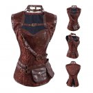 Steampunk Skull Patterned Corset & Shrug 1xl/2xl