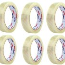 6x 3" Core 3/4" x 1800" 50 Yards TRANSPARENT CLEAR STATIONARY TAPE Office School