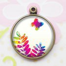 Butterfly's Clear Dream - Handmade Altered Art Pendant Charms