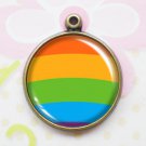 Rainbow - Handmade Altered Art Pendant Charms