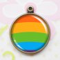 Rainbow - Handmade Altered Art Pendant Charms