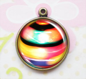 The Magic Ball - Handmade Altered Art Pendant Charms