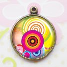 The Target in Happiness - Handmade Altered Art Pendant Charms