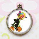A Biker's Back of Nature - Handmade Altered Art Pendant Charms