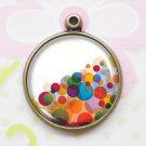 The Colorful Balls - Handmade Altered Art Pendant Charms