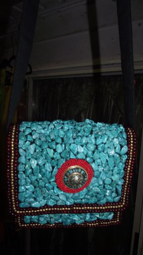 Turquoise Hemp Handbag