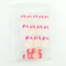 New False Nail Art Adhesive Elegant Flower Pattern