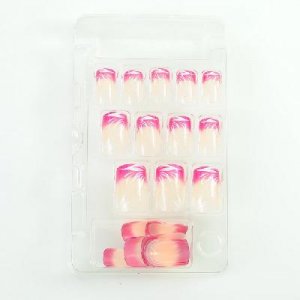 New False Nail Art Adhesive Elegant Flower Pattern