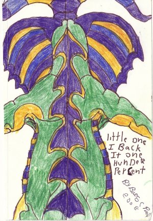 Signed Ink Drawing by Visionary Barry Paul: Alien outsider Art Brut #3