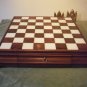 Italfama Alabaster in Wood Chessboard with drawer storage