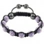 Hot Sell 10MM Disco Magnetite Ball Beads Macrame 9  Crystal Bracelet 77
