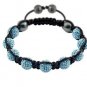 Hot Sell 10MM Disco Magnetite Ball Beads Macrame 9 Crystal Bracelet 78
