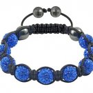 Hot Sell 10MM Disco Magnetite Ball Beads Macrame 9 Crystal Bracelet 79