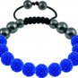 Hot 10MM Disco Magnetite Ball Beads Macrame 11  Crystal  Bracelet 199
