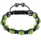 Hot Sell 10MM Disco Magnetite Ball Beads Macrame 9 Crystal Bracelet 82