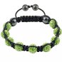 Hot Sell 10MM Disco Magnetite Ball Beads Macrame 9 Crystal Bracelet 82