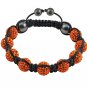 Hot Sell 10MM Disco Magnetite Ball Beads Macrame 9  Crystal  Bracelet 83